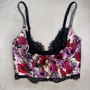 Victoria’s Secret -- 32D Corset Bra -- Floral -- Lace